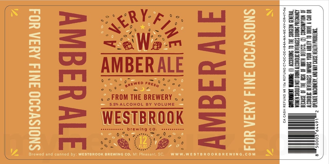 2026 Westbrook A Very Fine Amber Ale 12-oz Cans