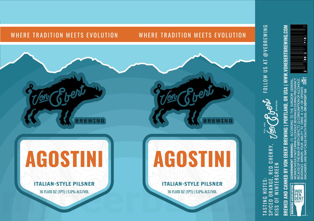 Von Ebert Brewing Adding Agostini Italian-Style Pilsner Cans