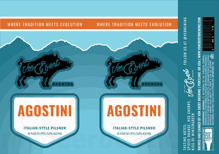 2025 Von Ebert Brewing Agostini 16-oz Cans