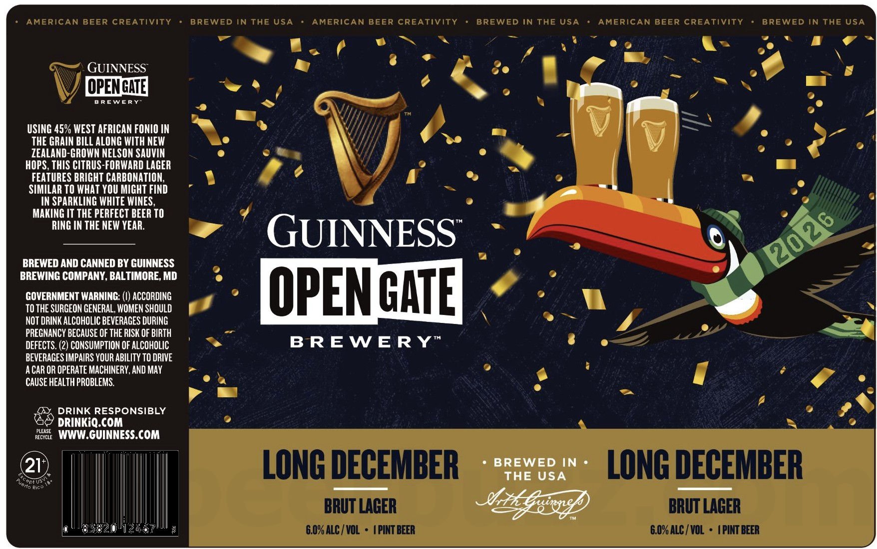 2025 Guinness Open Gate Long December 16-oz Cans