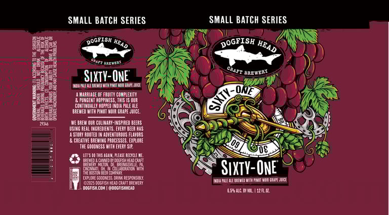 2025 Dogfish Head Sixty-One 12oz Cans