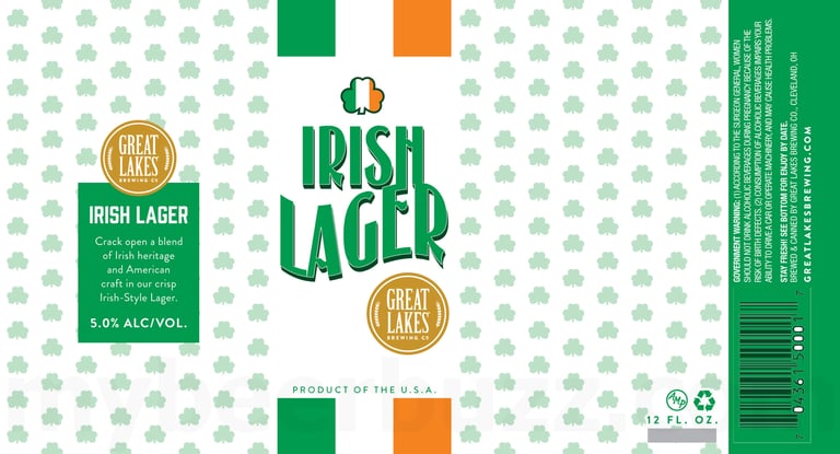 2025 Great Lakes Irish Lager 12oz Cans