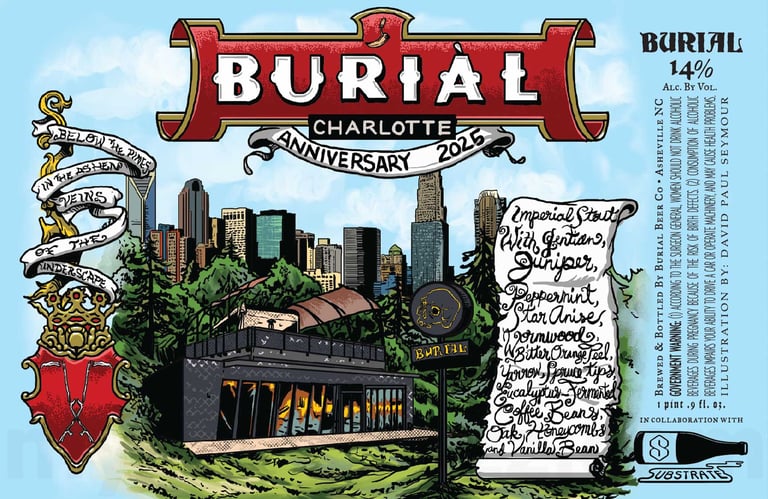 Burial Beer Below The Pines In The Ashen Veins Of The Underscape 16.9oz Bottles