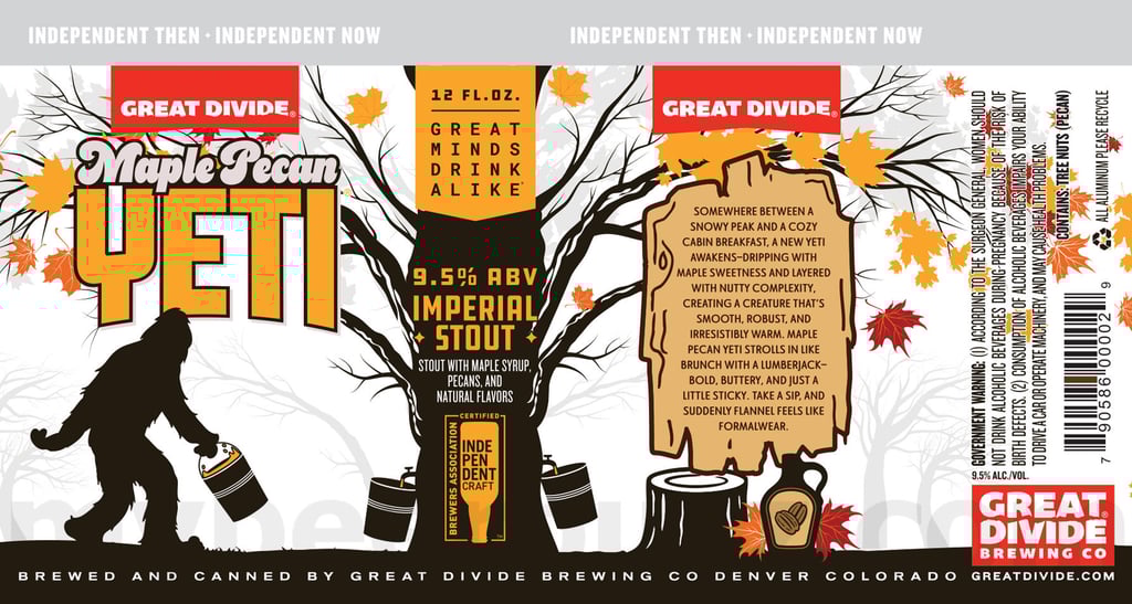 Great Divide Brewing Adding Maple Pecan Yeti Cans