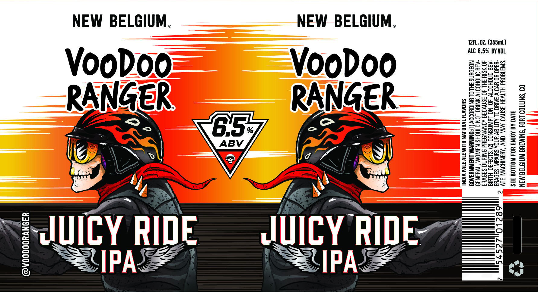 2025 New Belgium Voodoo Ranger Juicy Ride IPA 12oz Cans