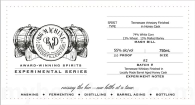 Big Machine Distillery Experimental Series Tennessee Whiskey Finished In Honey Cask