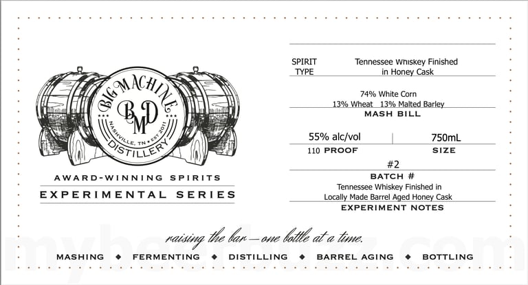 2025 Big Machine Experimental Series 750ml Bottles