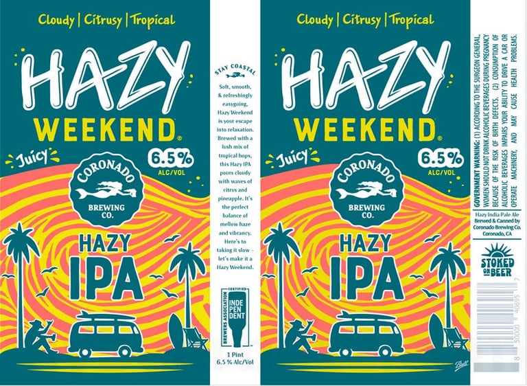2025 Coronado Brewing Hazy Weekend 16oz Cans