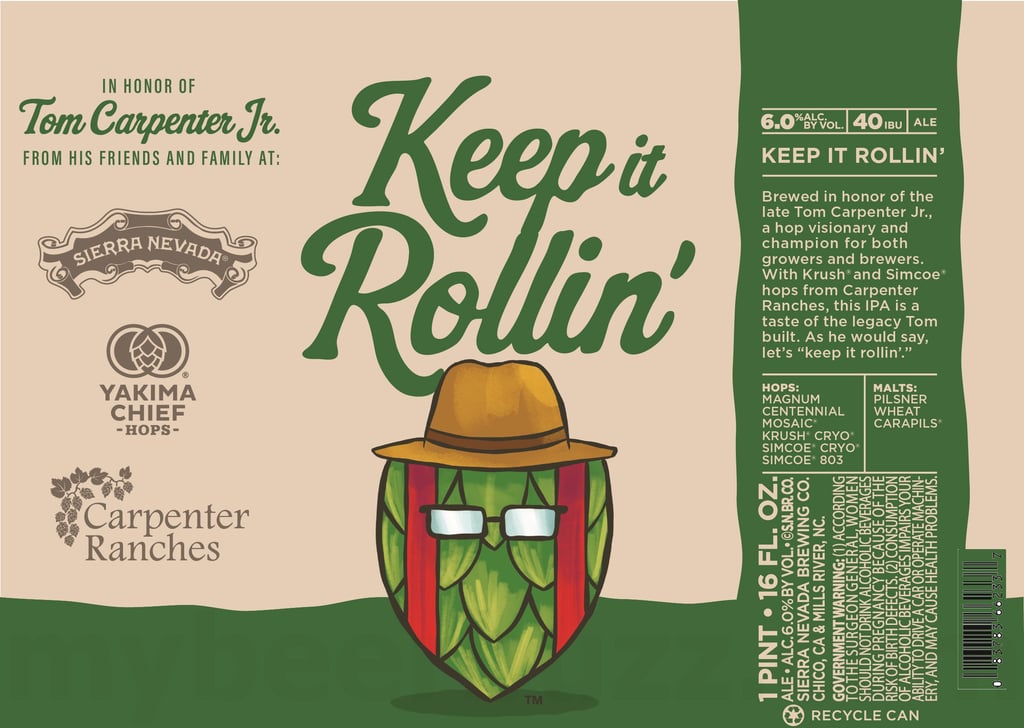 Sierra Nevada, Yakima Chief Hops & Carpenter Ranches Team Up For Keep It Rollin’ Tribute Beer