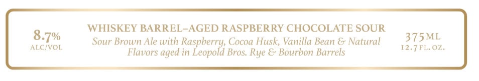 2025 New Belgium Barrel-Aged Frambozen Reserve Neck Label