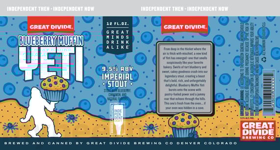 2025 Great Divide Blueberry Muffin Yeti 12oz Cans