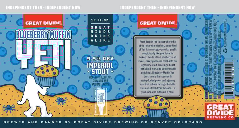 2025 Great Divide Blueberry Muffin Yeti 12oz Cans