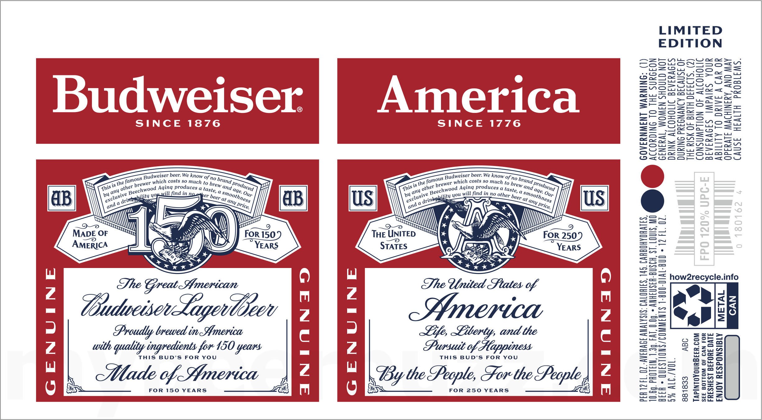 2026 Budweiser The United States Of America 12-oz Cans