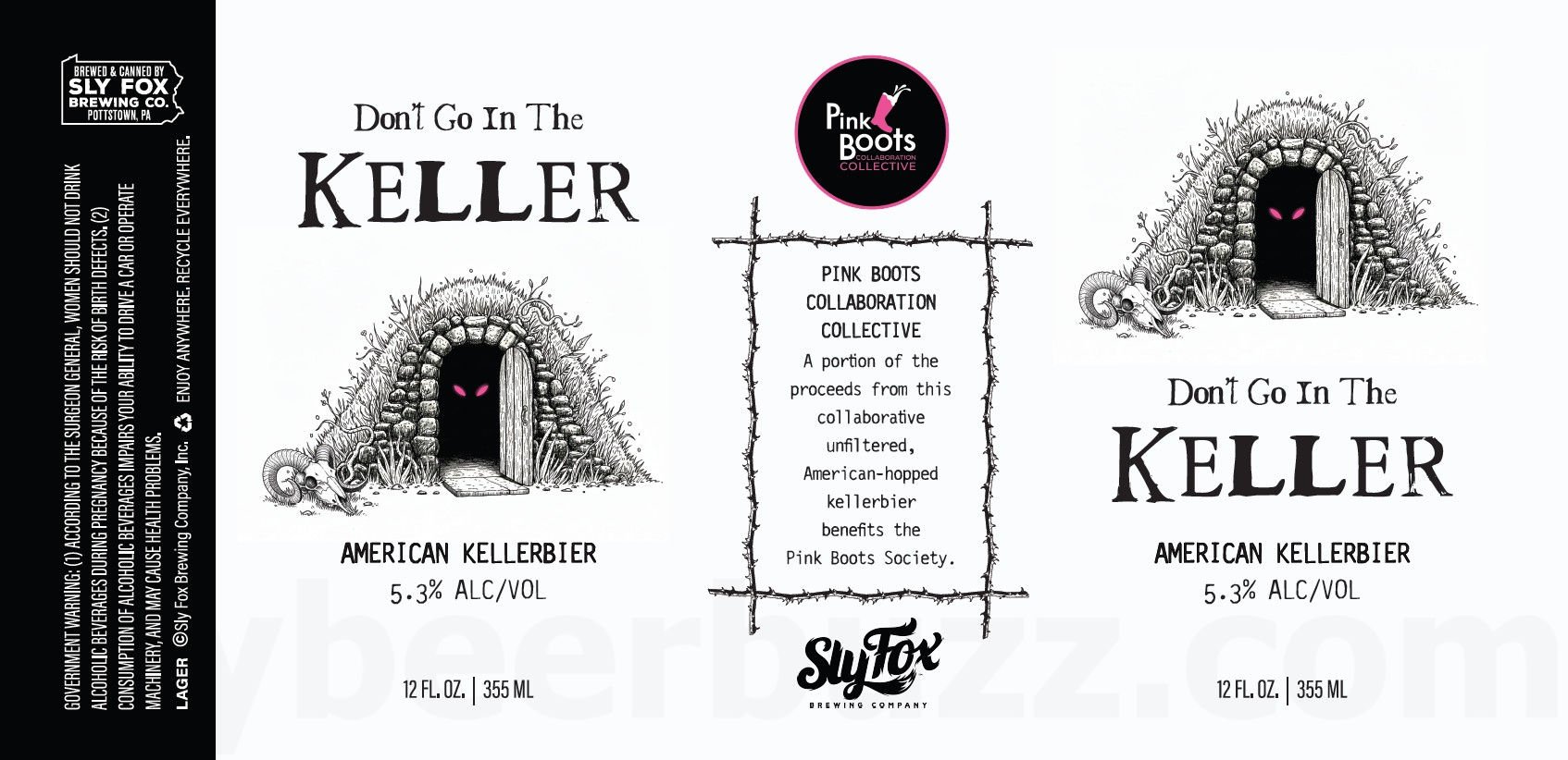 2026 Sly Fox Don't Go In The Keller Pinks Boots Society Collaboration 12-oz Cans