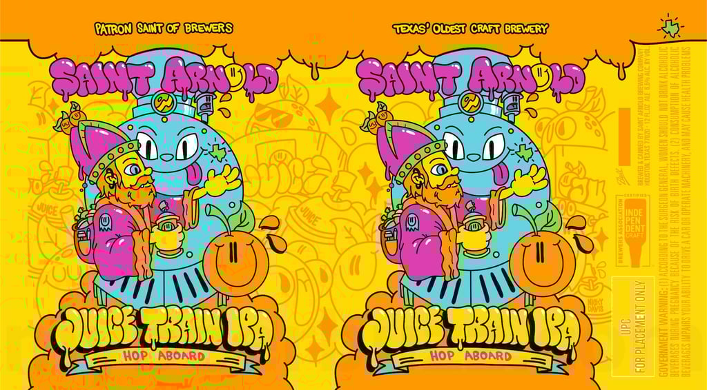 Saint Arnold Adding Juice Train IPA Cans and Saints & Sinners Hazy IPA Collaboration