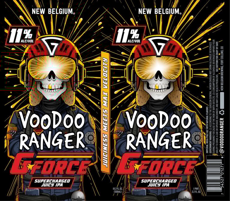 2025 New Belgium Voodoo Ranger G Force 19.2-oz Cans