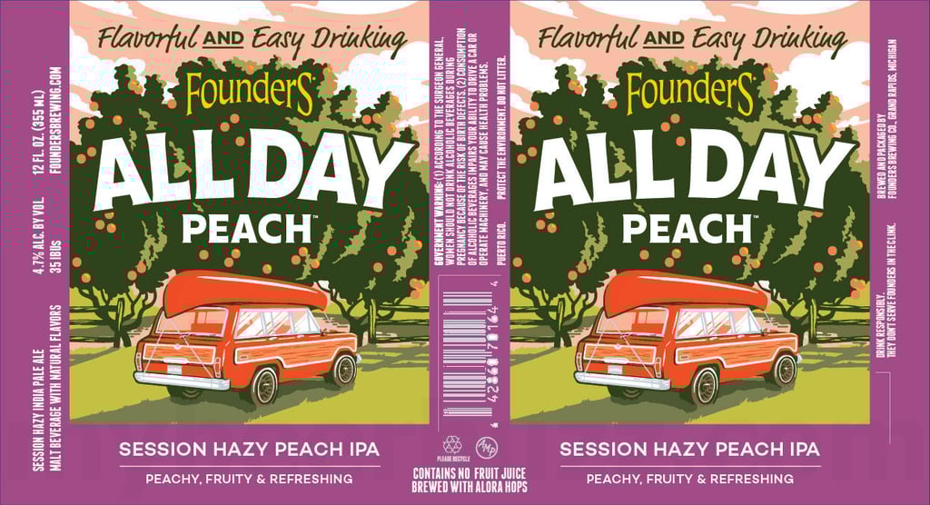 Founders Brewing Adding All Day Peach Cans