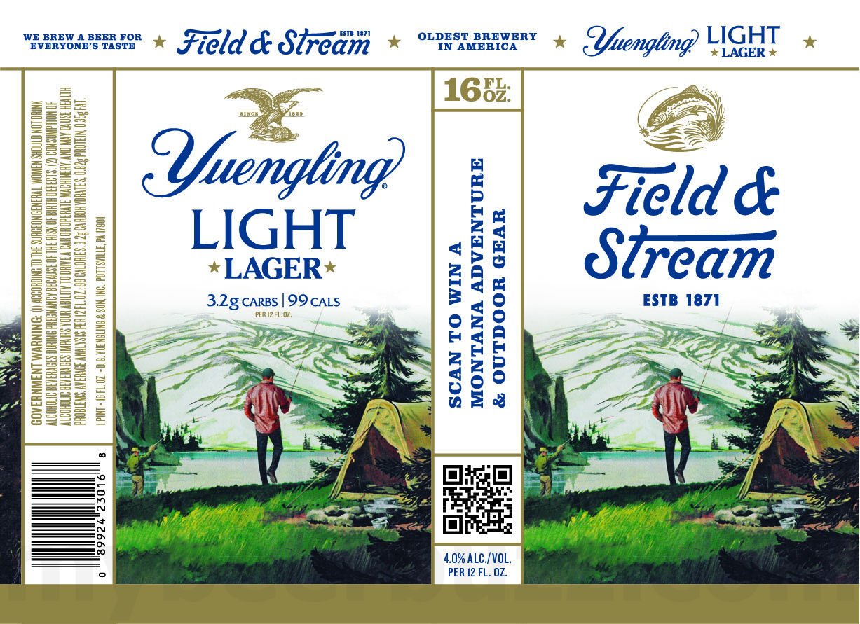 2025 Yuengling Light Lager Field & Stream 16-oz Cans