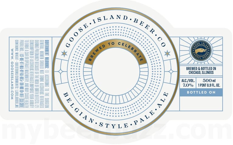 2025 Goose Island Belgian Style Pale Ale 500ml Bottles