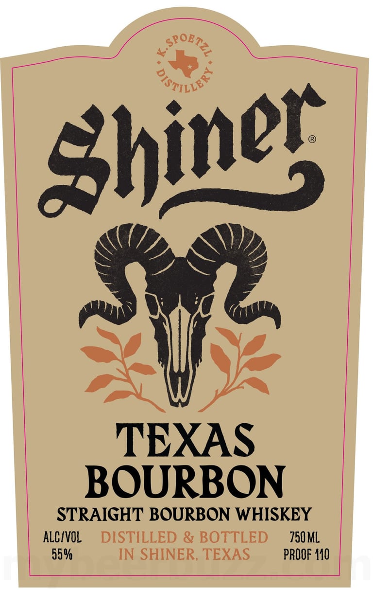 2025 Shiner texas Bourbon 750ml Bottles
