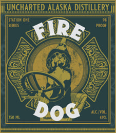 Uncharted Alaska Distillery Fire Dog Station One Series Sorghum Whiskey