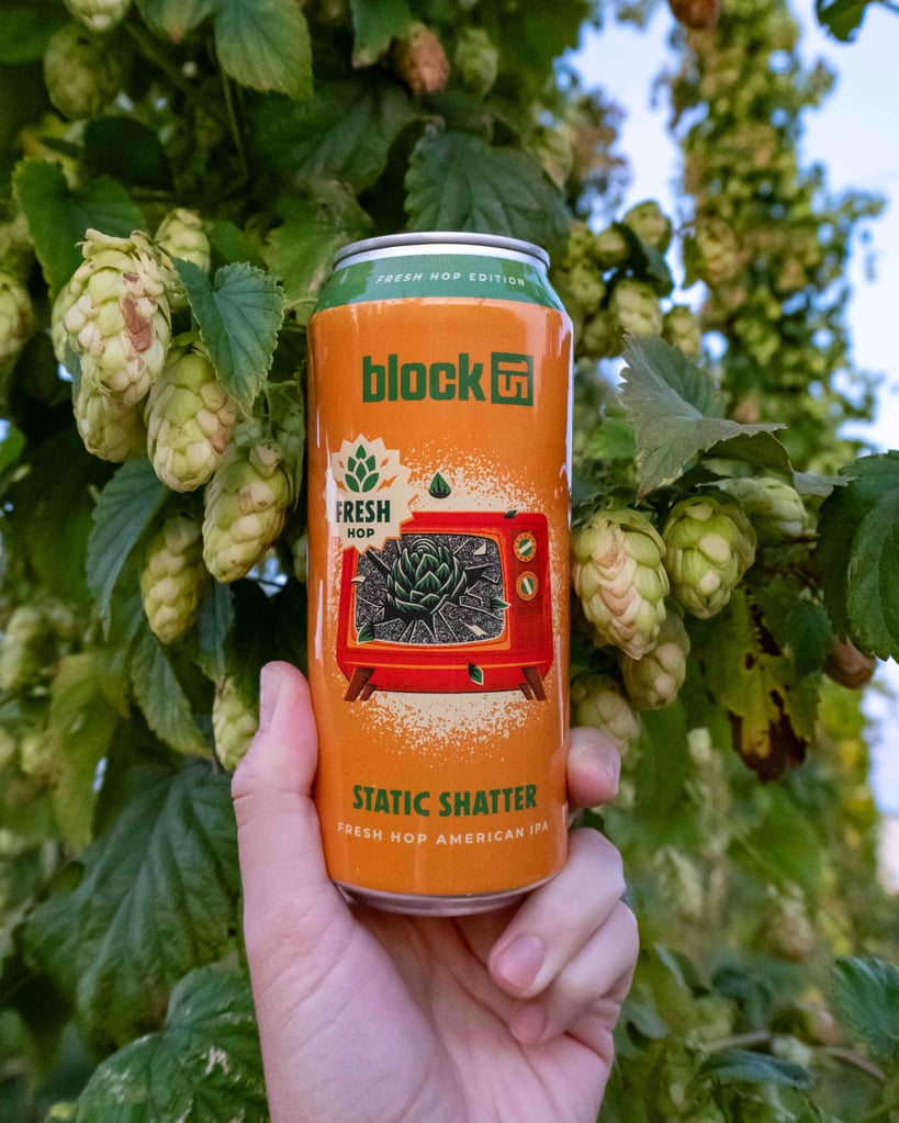 Block 15 Releasing Static Shatter & Tuck’s Harvest Fresh Hop Beers