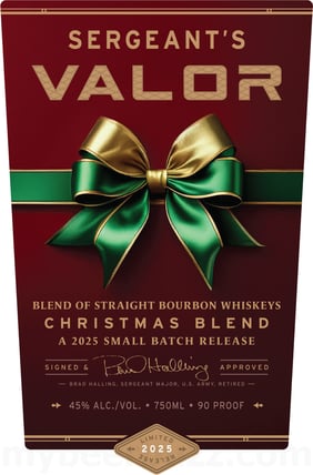 2025 Brad Halling American Whiskey Sergeant’s Valor Christmas Blend