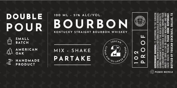 2025 Toucan Cocktails Double Pour Bourbon 100ml Cans