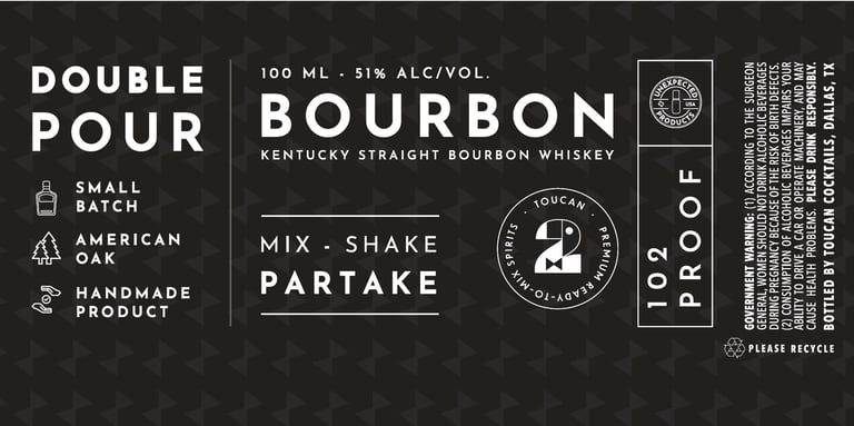 2025 Toucan Cocktails Double Pour Bourbon 100ml Cans