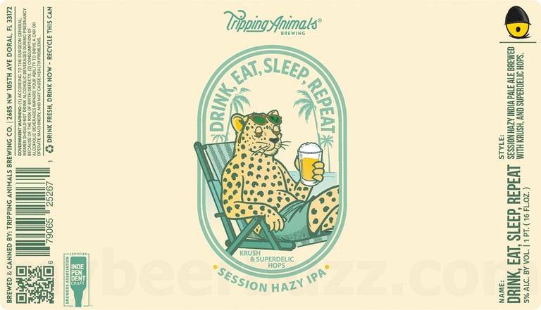 2025 Tripping Animals Drink, Eat, Sleep, Repeat 16-oz Cans