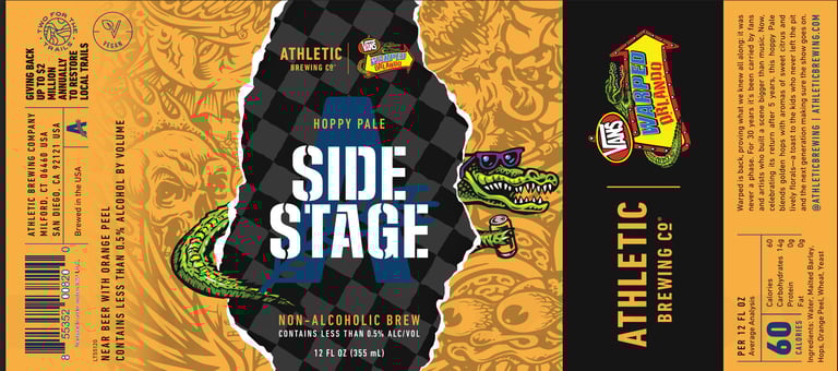 2025 Athletic Brewing Side Stage 12-oz Cans