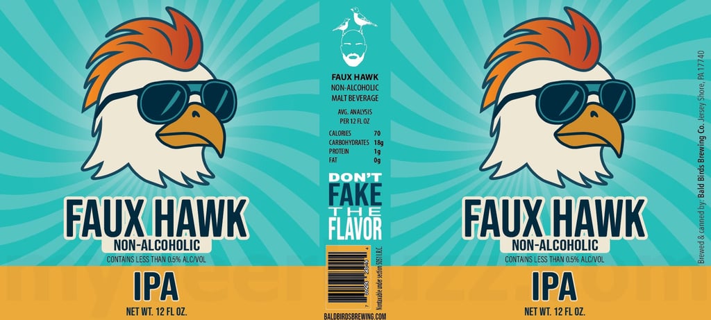 Bald Birds Brewing Adding Faux Hawk Non-Alcoholic IPA & Powdered Wig