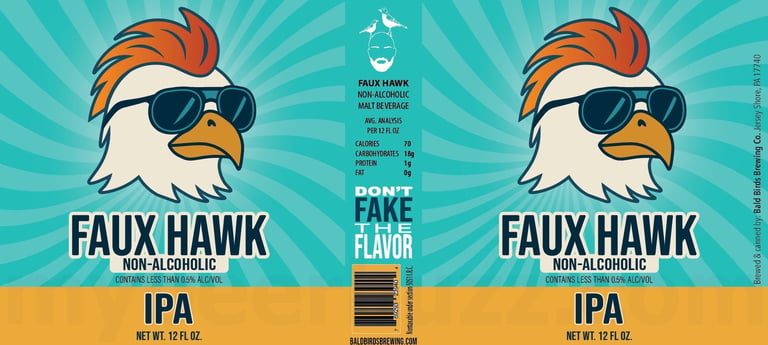 2025 Bald Birds Faux Hawk 12-oz Cans