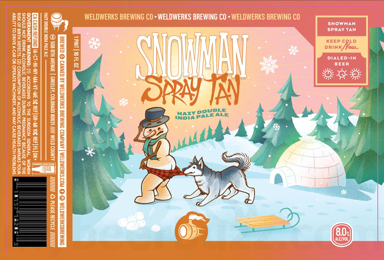 2025 WeldWerks Snowman Spray Tan 16-oz Cans