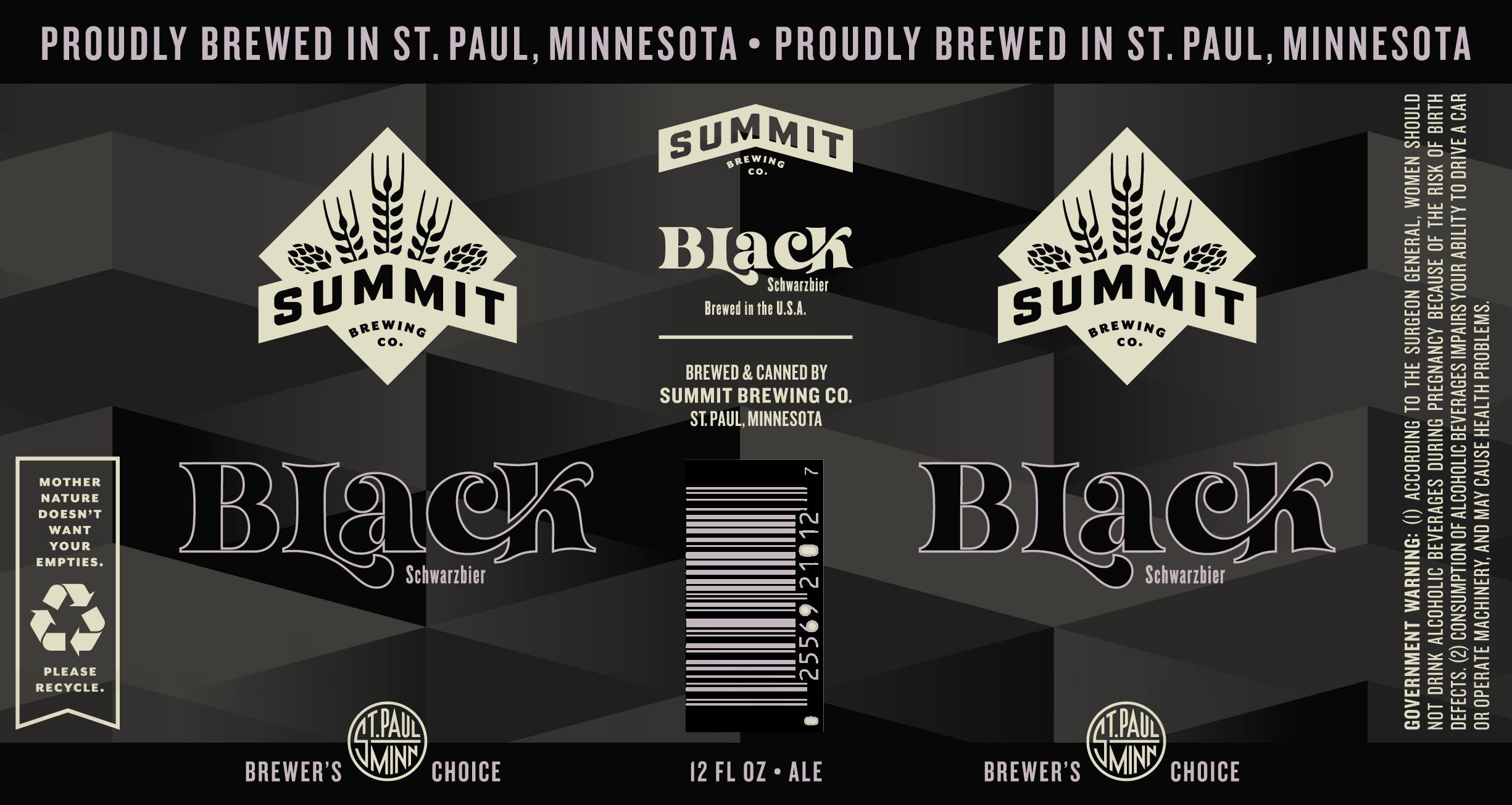 2025 Summit Brewing Black Schwarzbier 12-oz Cans