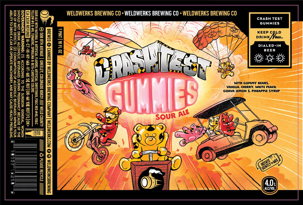 2025 WeldWerks Crash Test Gummies 16-oz Cans