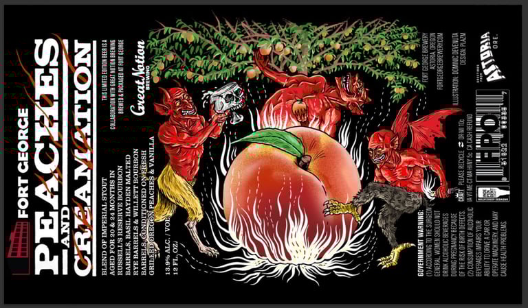 2025 Fort George Peaches And Creamation 12-oz Cans