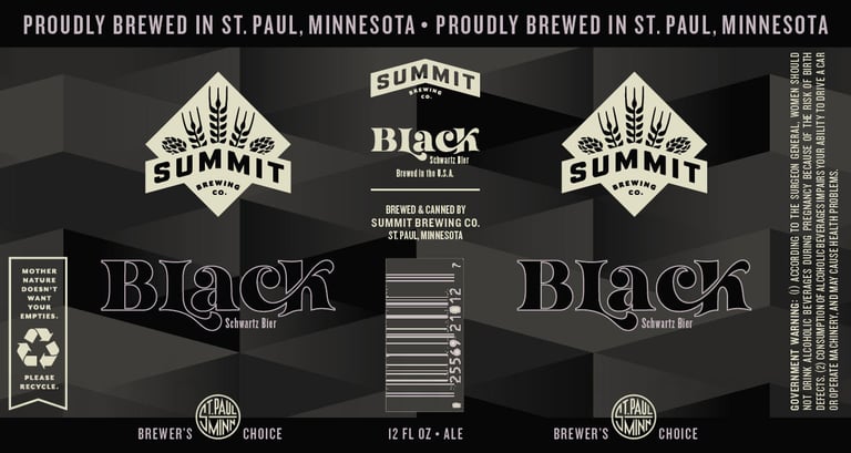 2025 Summit Brewing Black Schwartz Bier 12-oz Cans