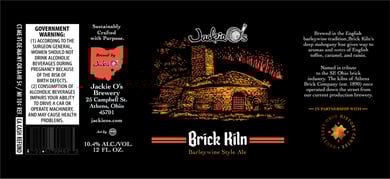 Jackie O’s Adding Brick Kiln Tribute Barleywine