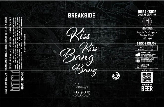 2025 Breakside Brewery Kiss Kiss Bang Bang 22oz Bottles