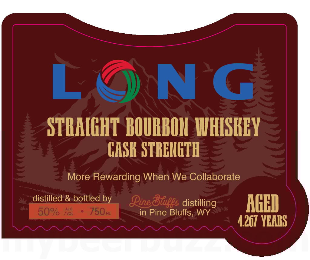 Pine Bluffs Distilling Long Cask Strength Straight Bourbon Whiskey Aged 4.267 Years