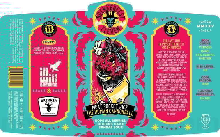 2025 Drekker Meat Rocket Rick 16-oz Cans