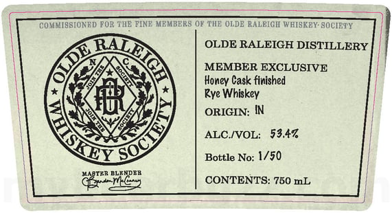 2025 Olde Raleight Distillry Member Exclusive 750ml Bottles