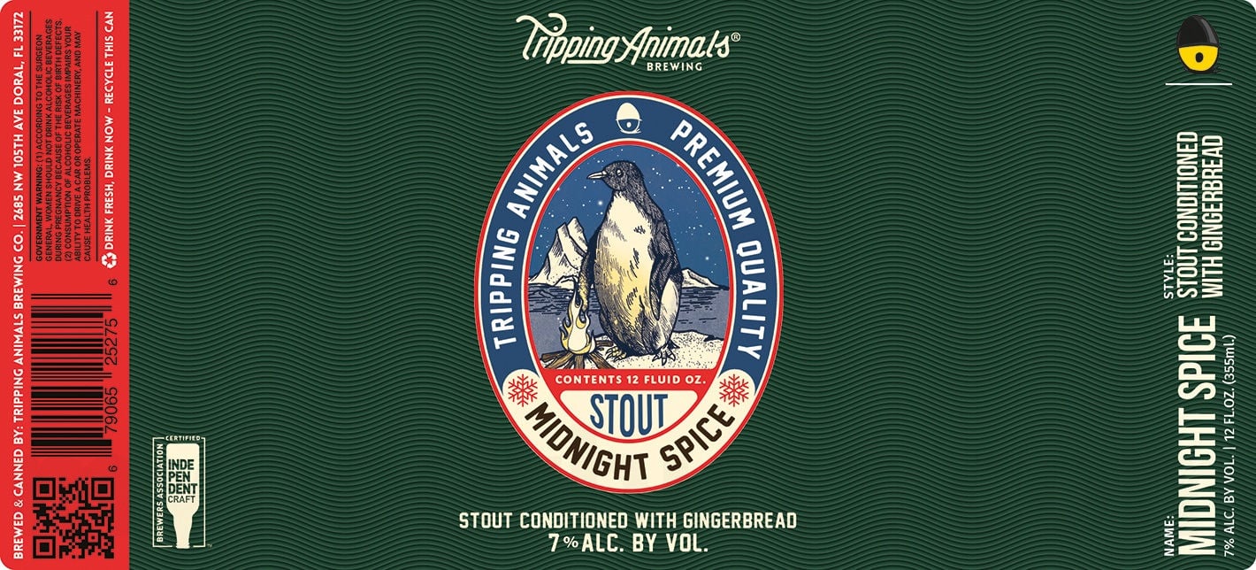 2025 Tripping Animals Midnight Spice Stout 12-oz Cans