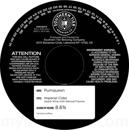 2025 Southern Tier Brewing Pumqueen Kegs