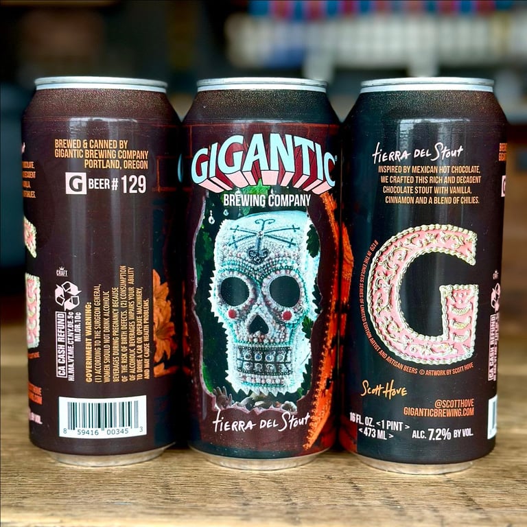 2025 Gigantic Brewing Tierra Del Stout 16-oz Cans