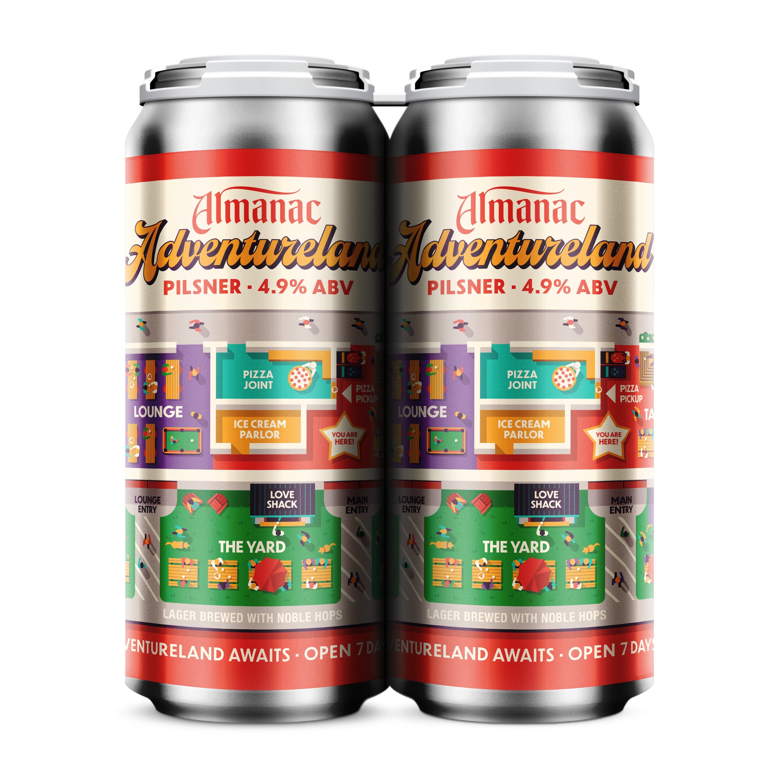 2025 Almanac Beer Adventureland Pilsner 16-oz Cans