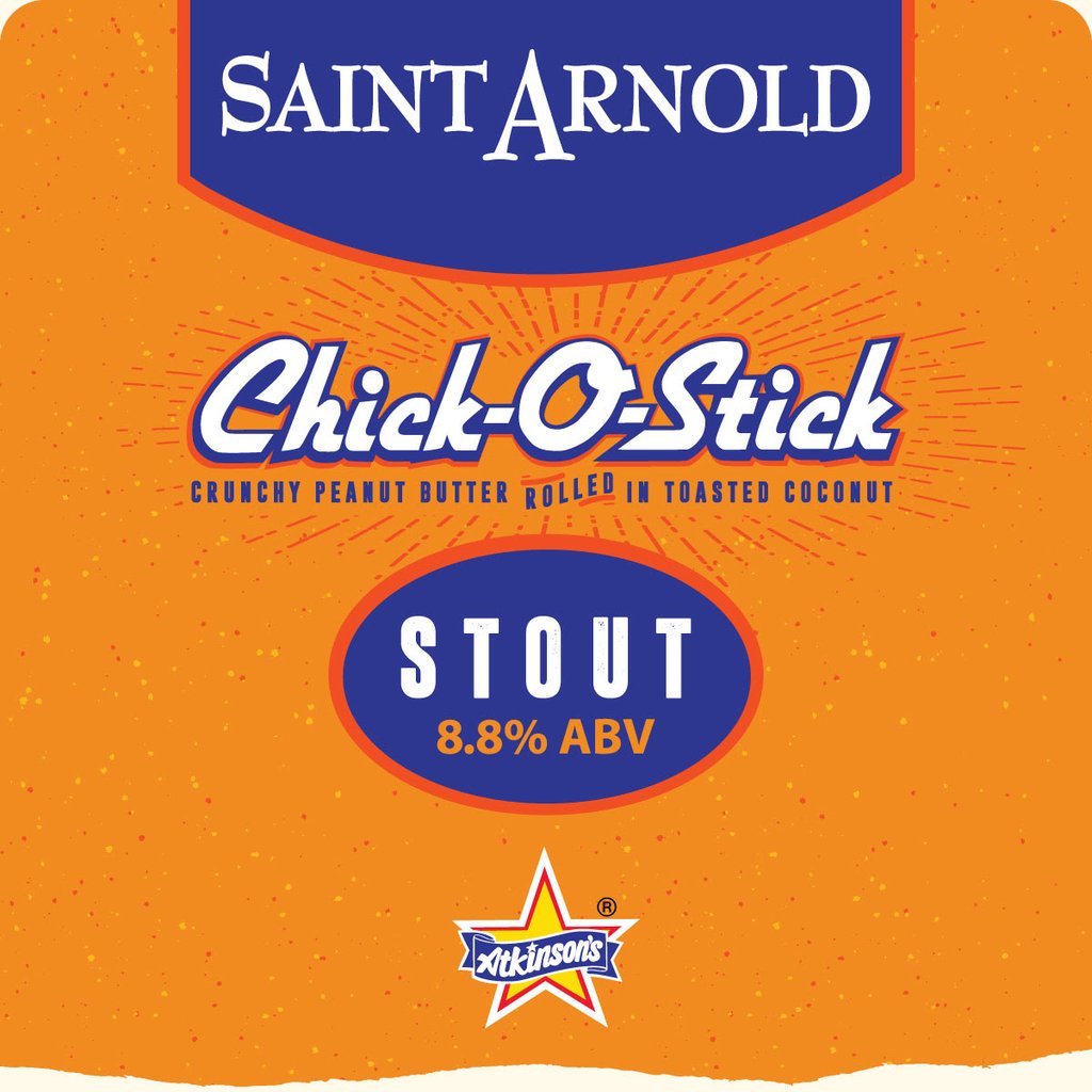 Saint Arnold Releasing Chick-O-Stick Stout Atkinson Candy Company Collaboration 10/31