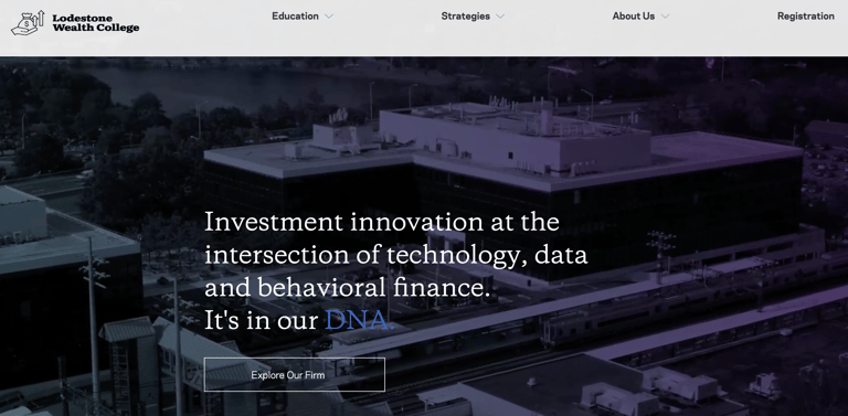 Lodestone Wealth College website homepage