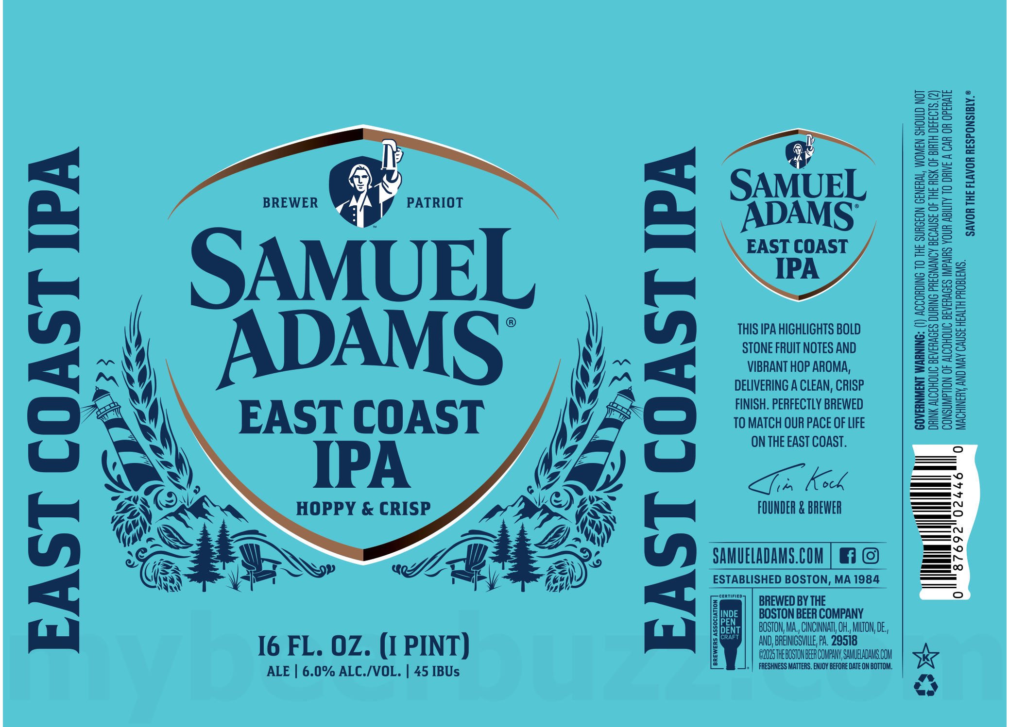 2025 Samuel Adams East Coast IPA 16-oz Cans